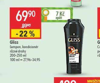 Globus Gliss šampon, kondicioner nabídka