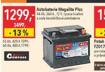 Globus Autobaterie megalite plus 44 ah nabídka