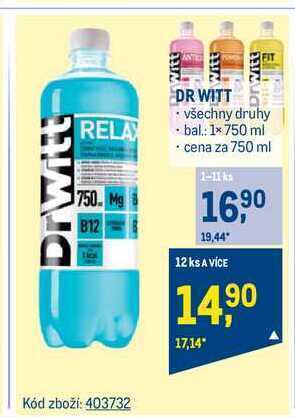 Makro Dr witt nápoj 750 ml nabídka