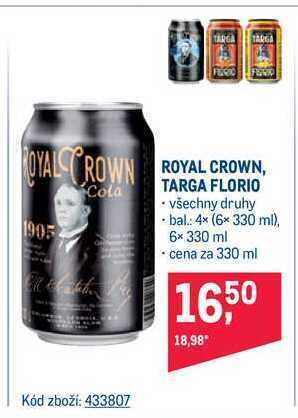 Makro Royal crown cola plech 330 ml nabídka