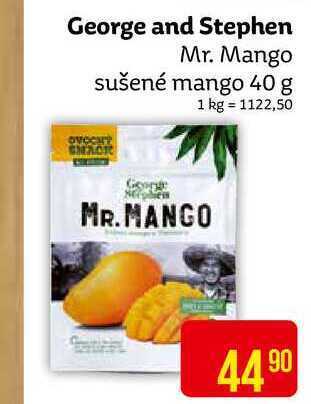 Teta George and stephen mr. mango sušené mango 40 g nabídka