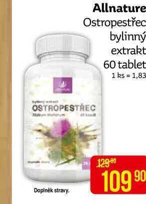 Teta Allnature ostropestřec bylinný extrakt 60 tablet nabídka