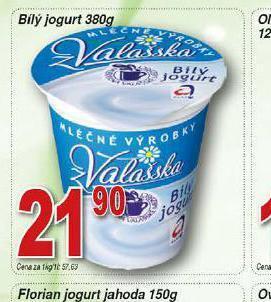 Hruška Bílý jogurt nabídka
