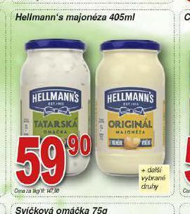 Hruška Hellmann´s tatarská omáčka, majonéza nabídka