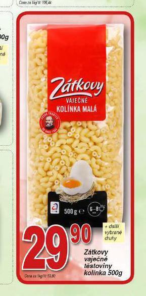Hruška Zátkovy vaječné těstoviny nabídka