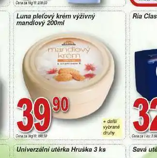 Hruška Luna pleťový krém výživný mandlový nabídka