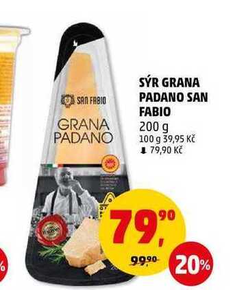 Penny Market Sýr grana padano san fabio, 200 g nabídka