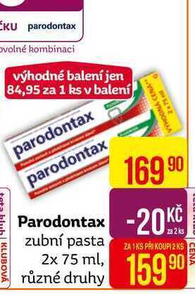 Teta Parodontax zubní pasta s fluoridem proti krvácení dásní a při parodontóze 75ml, nabídka
