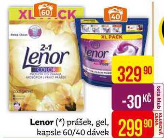 Teta Lenor prací kapsle 40 dávek, vybrané druhy nabídka