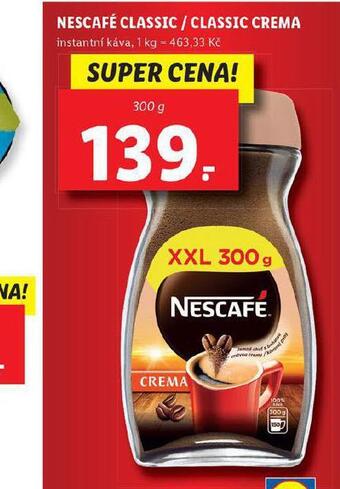 Lidl Nescafé classic, crema nabídka
