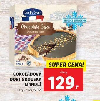 Lidl Čokoládový dort s kousky mandlí nabídka
