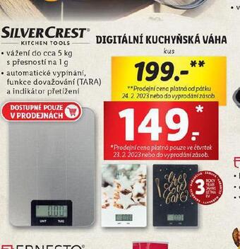 Lidl Digitální kuchyňská váha nabídka