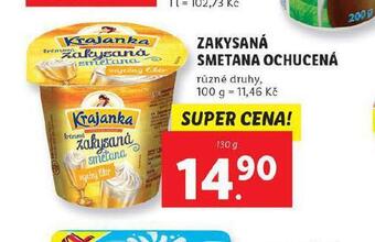 Lidl Zakysaná smetana ochucená nabídka