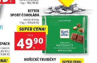 Lidl Ritter sport čokoláda nabídka