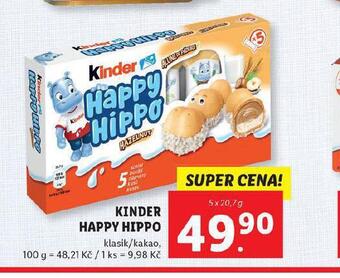 Lidl Kinder happy hippo nabídka