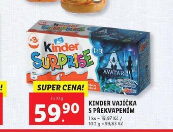 Lidl Kinder vajíčka s překvapením nabídka
