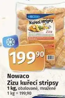 Coop Nowaco zizu kuřecí stripsy 1 kg, obalované, mražené nabídka