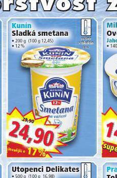 Norma Kunín sladká smetana nabídka