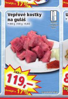 Norma Vepřové kostky na guláš nabídka