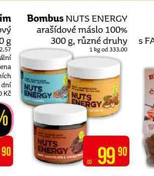 Teta Bombus nuts energy arašídové máslo 100% nabídka