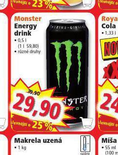 Norma Monster energy drink nabídka