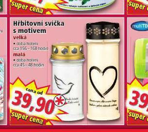 Norma Hřbitovní svíčka s motivem nabídka