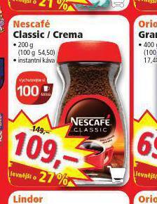 Norma Nescafé classic, crema nabídka