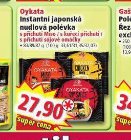 Norma Oykata instantní japonská nudlová polévka nabídka