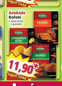 Norma Avokádo koření nabídka