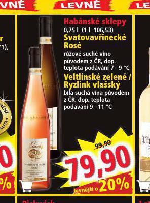 Norma Habánské sklepy svatovavřinecké rosé nabídka