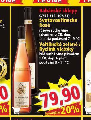 Norma Habánské sklepy veltínské zelené nabídka