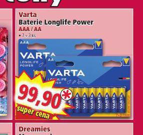 Norma Varta baterie longlife power nabídka