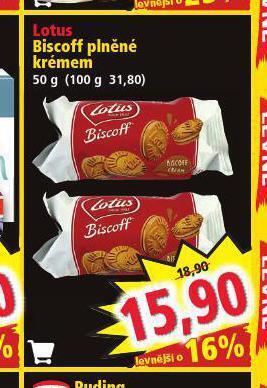 Norma Lotus biscoff plněné krémem nabídka