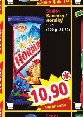 Norma Sedita kávenky / horalky nabídka