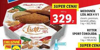 Lidl Medovník lidl mix 4 v 1, 1800 g nabídka