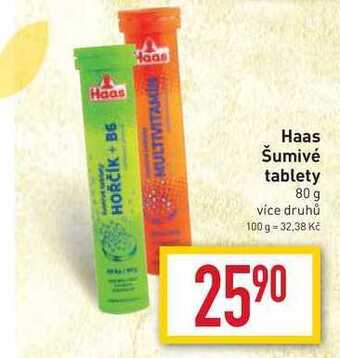 Billa Haas šumivé tablety 80 g nabídka