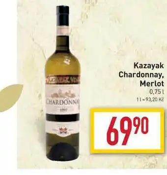 Billa Kazayak chardonnay 0,75l nabídka