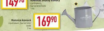 Billa Konvice kovová s potiskem, barva bílá/ šedá 1 ks nabídka