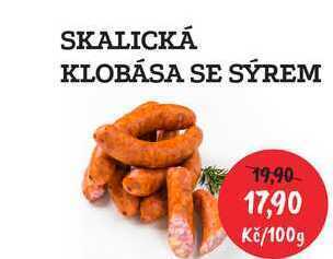 RABBIT řeznictví Skalická klobása se sýrem 100g nabídka