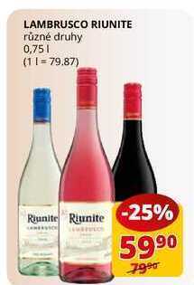 Flop Lambrusco riunite 0,75l nabídka