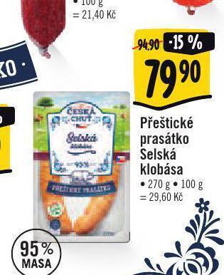 Albert Selská klobása nabídka
