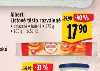 Albert Listové těsto nabídka