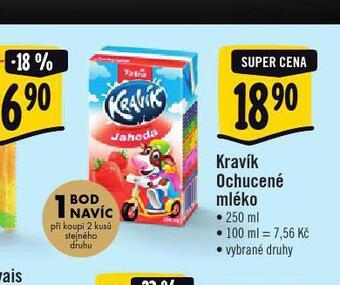 Albert Kravík ochucené mléko nabídka