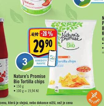 Albert Bio tortilla chips nabídka