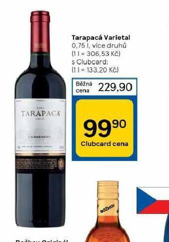 Tesco Tarapacá varietal nabídka