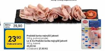 Tesco Pražská šunka nejvyšší jakosti nabídka