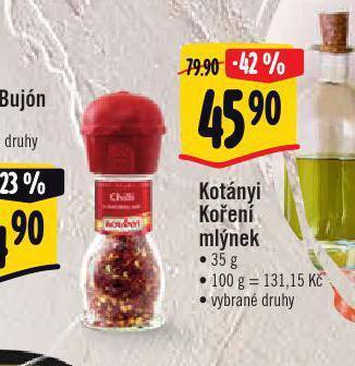 Albert Kotányi koření nabídka