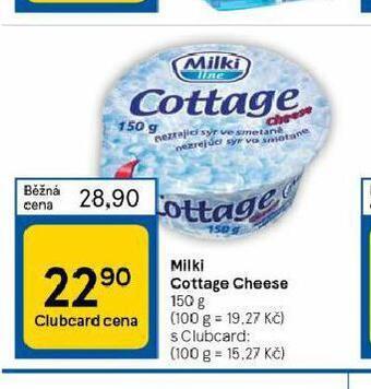 Tesco Milki cottage cheese nabídka