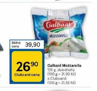 Tesco Galbani mozzarella nabídka