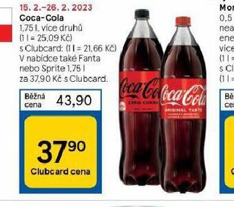 Tesco Coca cola, fanta, sprite nabídka